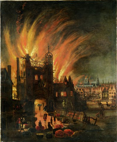 Le Grand Incendie de Londres (septembre 1666) avec Ludgate et l